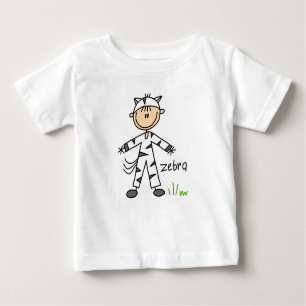 Strichmännchen im Zebra-Anzugs-Shirt Baby T-shirt