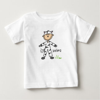 Strichmännchen im Zebra-Anzugs-Shirt Baby T-shirt