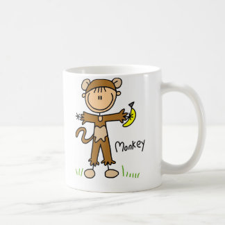 Strichmännchen in der Affe-Anzugs-Tasse Kaffeetasse