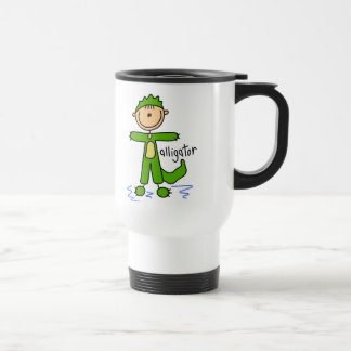 Strichmännchen in der AlligatorAnzugs-Tasse Reisebecher