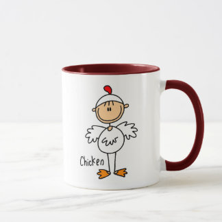 Strichmännchen in der Huhn-Anzugs-Tasse Tasse