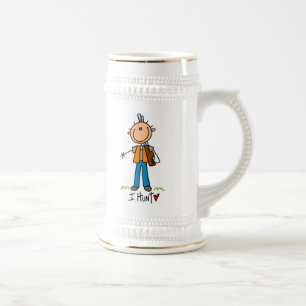 Strichmännchen Jäger Bierglas