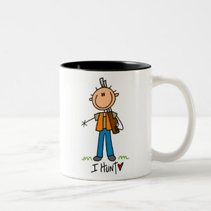 Strichmännchen Jäger Zweifarbige Tasse