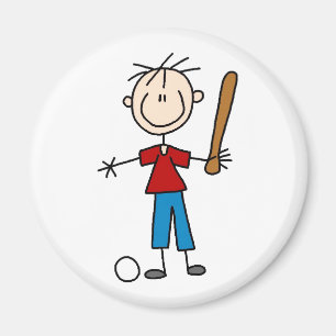 Strichmännchen-Jungen-Magnet Magnet
