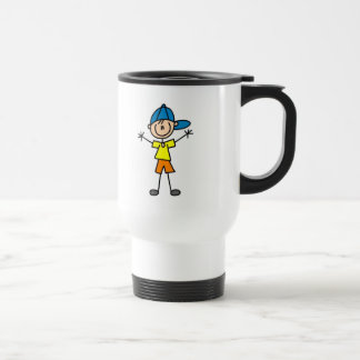Strichmännchen-Jungen-Tasse Reisebecher