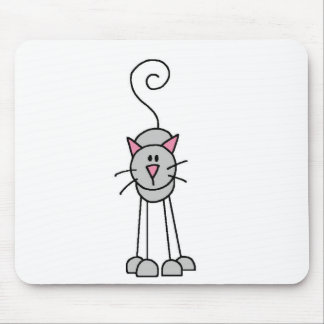 Strichmännchen-Katzen Mousepad