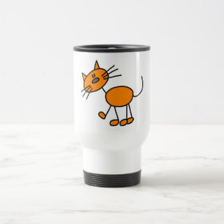 Strichmännchen-Katzen-T - Shirts und Geschenke Reisebecher