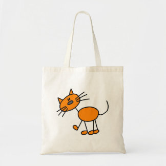 Strichmännchen-Katzen-T - Shirts und Geschenke Tragetasche