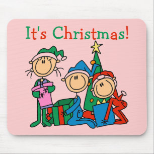 Strichmännchen Kinder Weihnachtsgeschenke und Gesc Mousepad