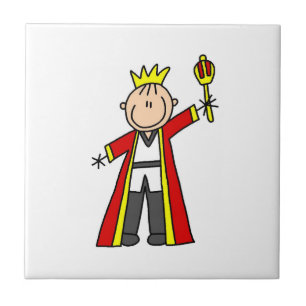Strichmännchen King Fliese