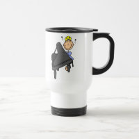 Strichmännchen-Klavier-Tasse