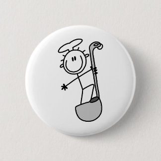 Strichmännchen-Koch mit Schöpflöffel Button