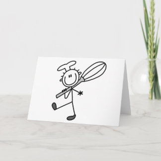 Strichmännchen Koch mit Whisk Tshirts Karte