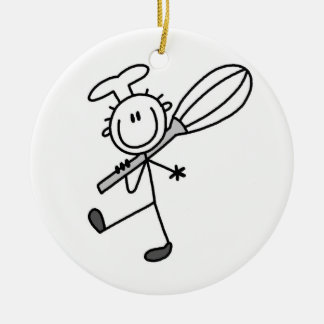 Strichmännchen Koch mit Whisky Keramikornament