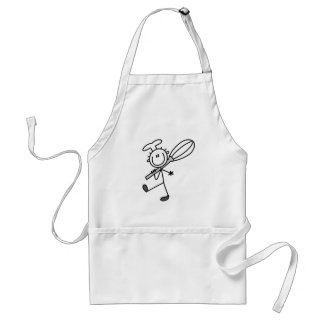 Strichmännchen-Koch mit wischen T-Shirts Schürze