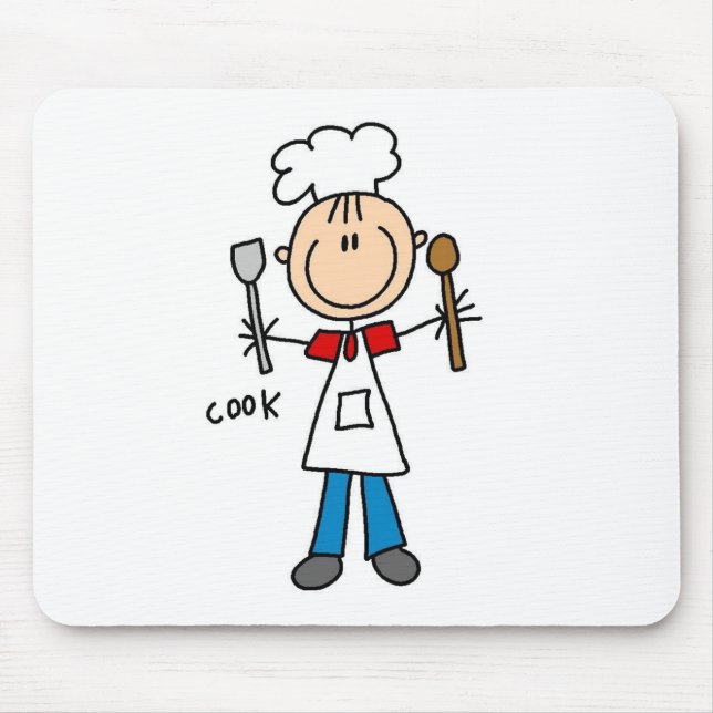 Strichmännchen-Koch Mousepad (Vorne)