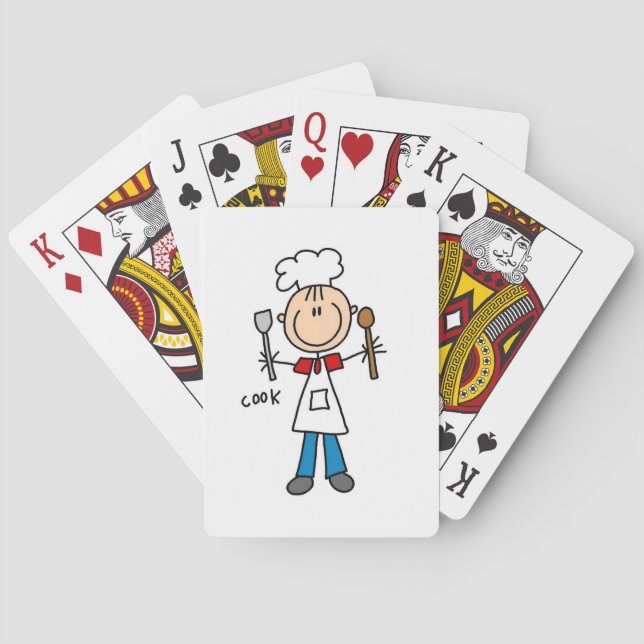 Strichmännchen-Koch Spielkarten (Rückseite)