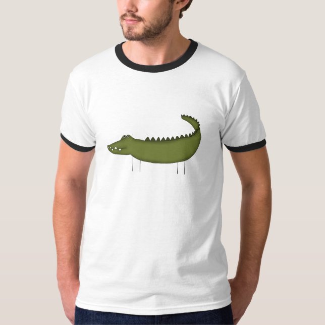 Strichmännchen Krokodil T-Shirts und Geschenke (Vorderseite)