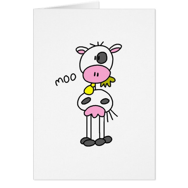 Strichmännchen-Kuh-T-Shirts und Geschenke (Vorne)