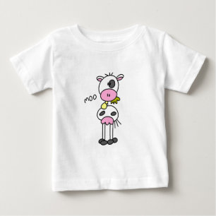 Strichmännchen-Kuh-T-Shirts und Geschenke Baby T-shirt