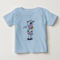 Strichmännchen-Kuh-T-Shirts und Geschenke