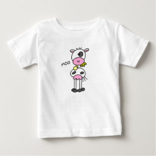 Strichmännchen-Kuh-T-Shirts und Geschenke Baby T-shirt