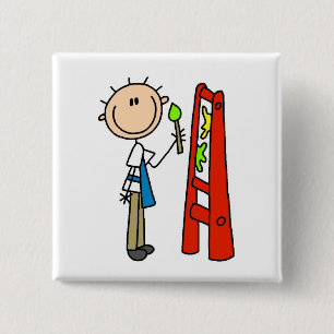 Strichmännchen-Künstler Button