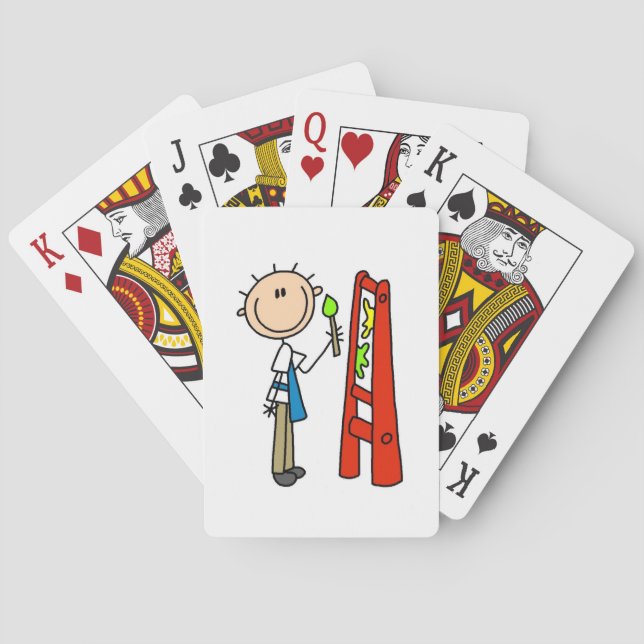 Strichmännchen-Künstler Spielkarten (Rückseite)