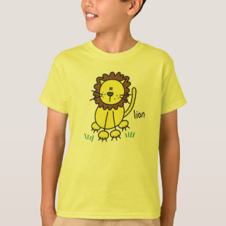 Strichmännchen-Löwe-T - Shirts