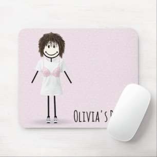 Strichmännchen Mädchen Brustkrebs Überlebende Mousepad
