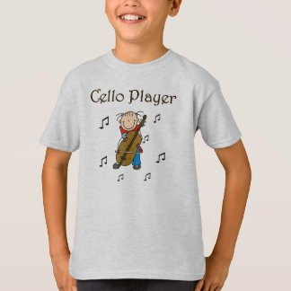 Strichmännchen-Mädchencello-Spieler-T - Shirts und