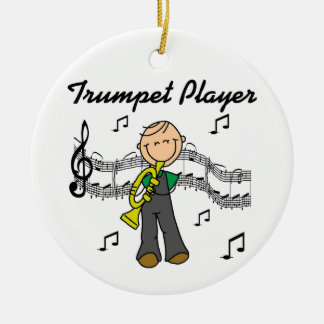 Strichmännchen-männliche Trompete-Spieler-T - Keramikornament
