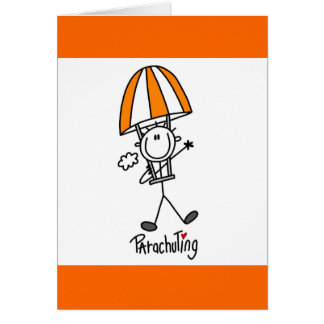 Strichmännchen-mit Fallschirm abspringenT - Shirts