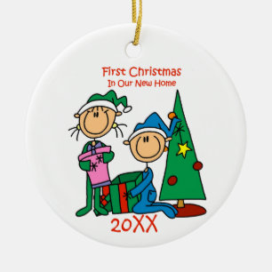 Strichmännchen New Zuhause Orleans Club Keramik Ornament