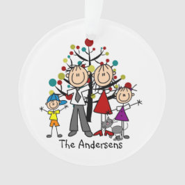 Strichmännchen Parents Ornament