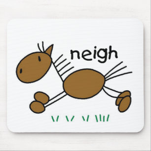 Strichmännchen-Pferd Mousepad