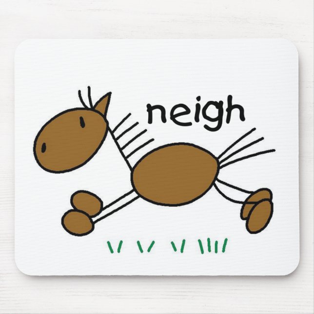 Strichmännchen-Pferd Mousepad (Vorne)