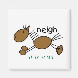 Strichmännchen-Pferdet-shirts und -geschenke Magnet