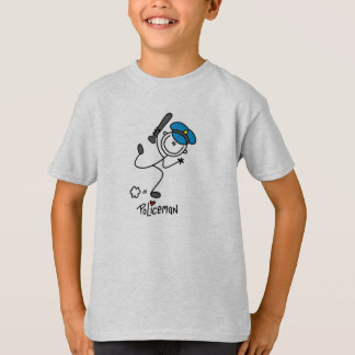 Strichmännchen-Polizei-Offizier T-Shirt