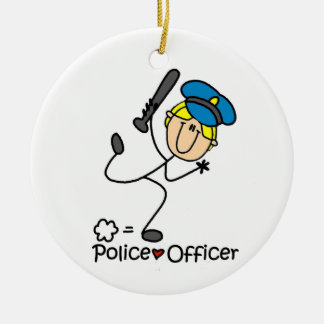 Strichmännchen Polizeibeamte Keramik Ornament