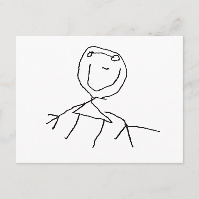 Strichmännchen Postkarte (Vorderseite)