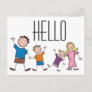 Strichmännchen Postkarte