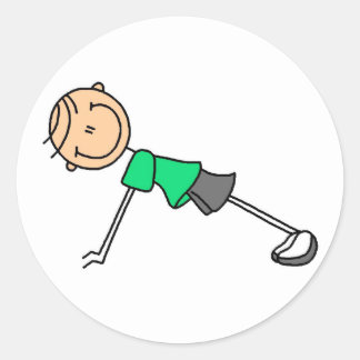 Strichmännchen Push Ups Aufkleber