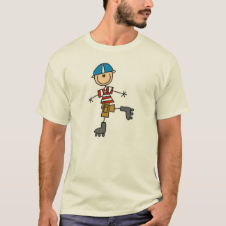 Strichmännchen-Rollen-Skaten T-Shirt