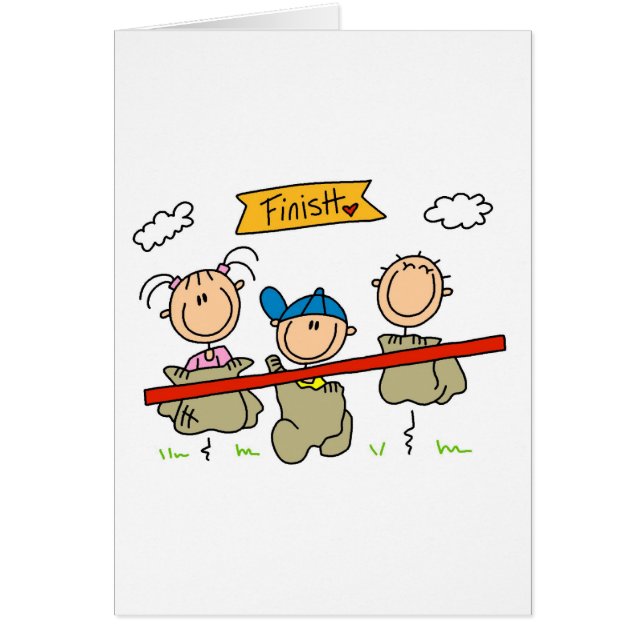 Strichmännchen-Sack-Rennen (Vorne)