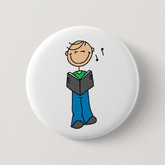 Strichmännchen-Sänger-Knopf Button