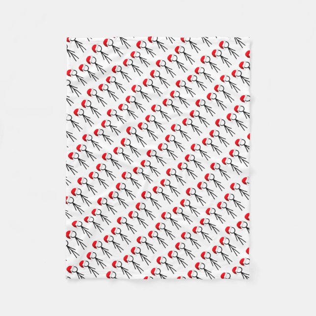 Strichmännchen Santa Blanket Fleecedecke (Vorderseite)