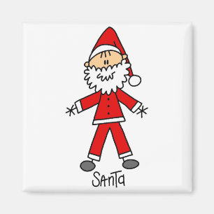 Strichmännchen Santa Claus Tshirts und Geschenke Magnet
