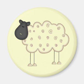 Strichmännchen-Schaf-Hemden und -Geschenke Magnet