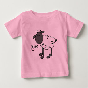 Strichmännchen-Schaf-T-Shirts und Geschenke Baby T-shirt